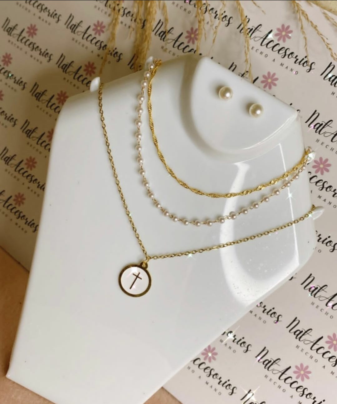 Exhibidor Soporte Cuello Collar Base Cadenas