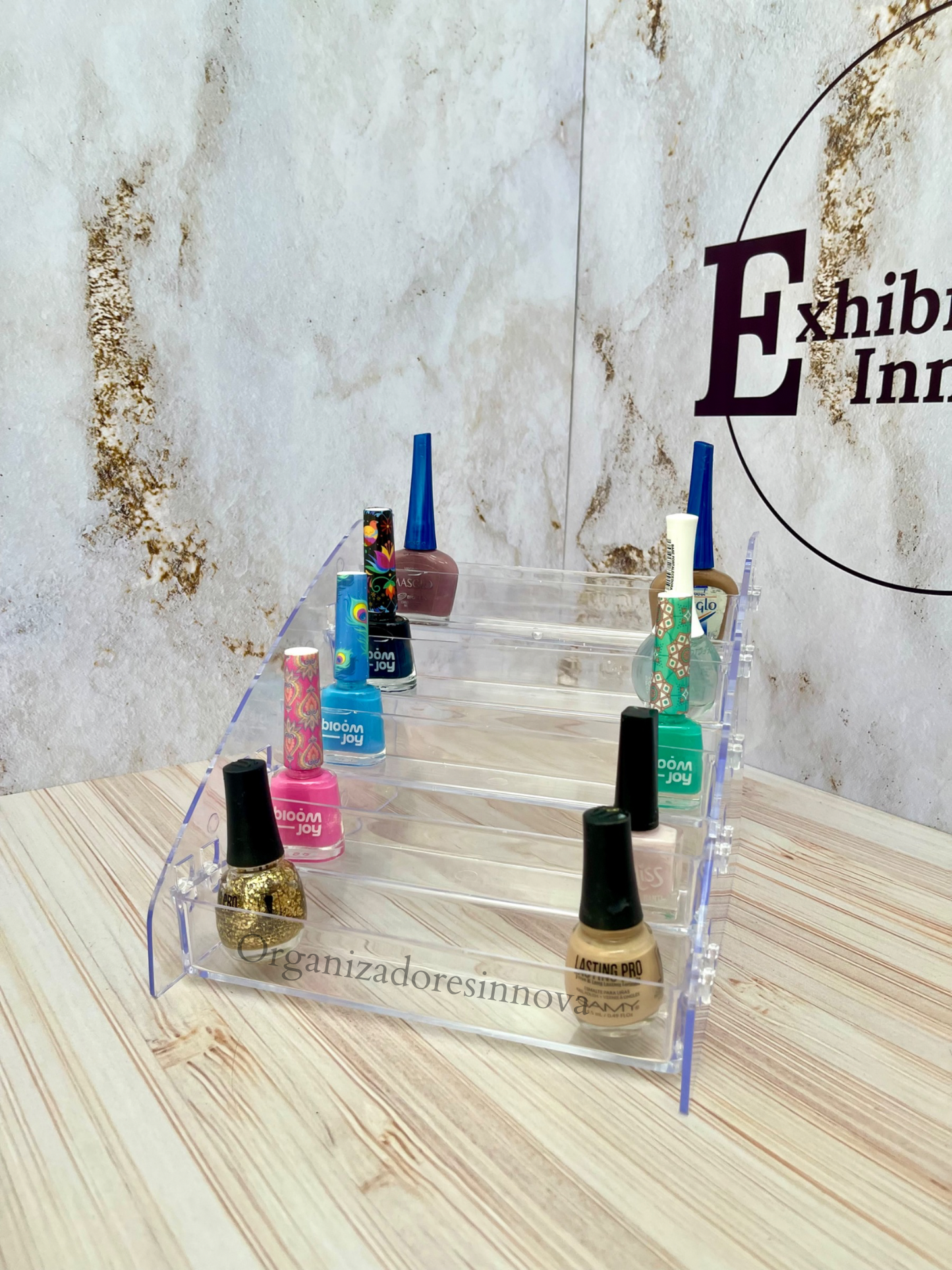 Exhibidor de esmaltes soporte y organizador de maquillaje