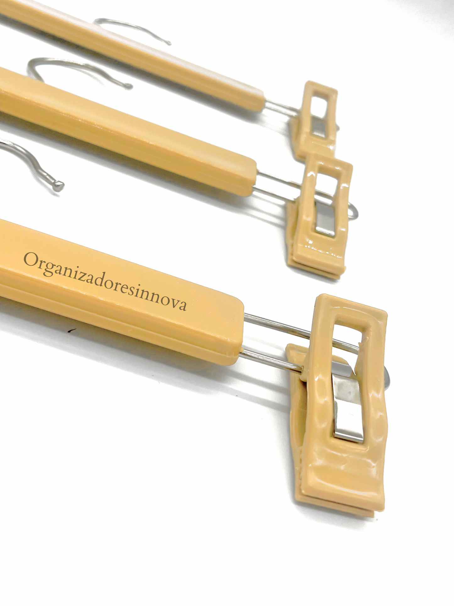 Gancho Percha Pinza de lujo tipo madera X48 unidades