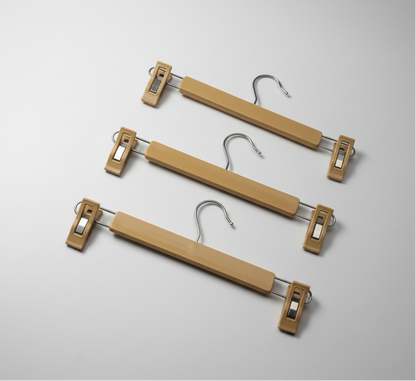 Gancho Percha Pinza de lujo tipo madera X48 unidades