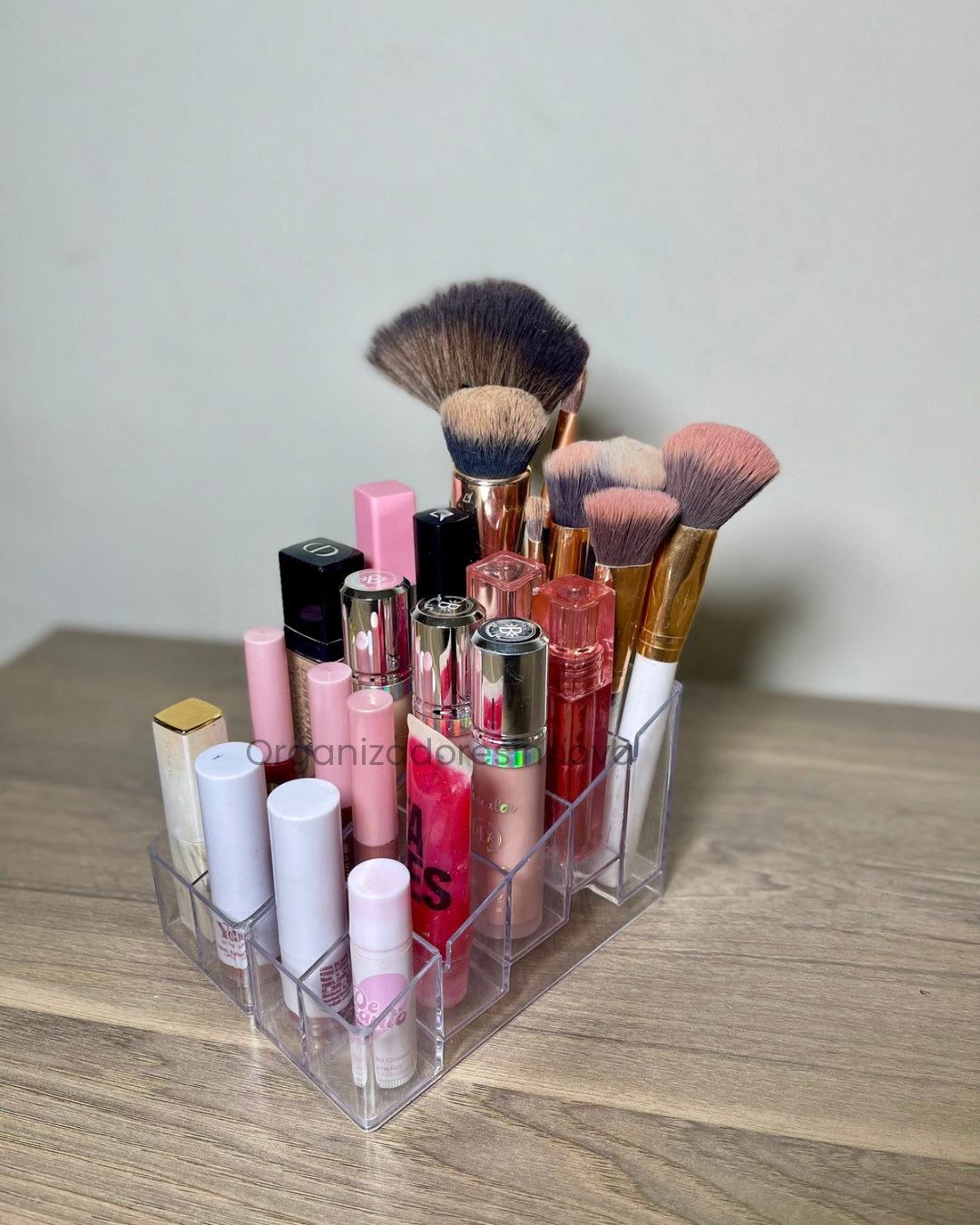 organizador de maquillaje exhibidor de labiales