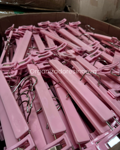 Gancho Percha Pinza de lujo tipo madera X48 unidades