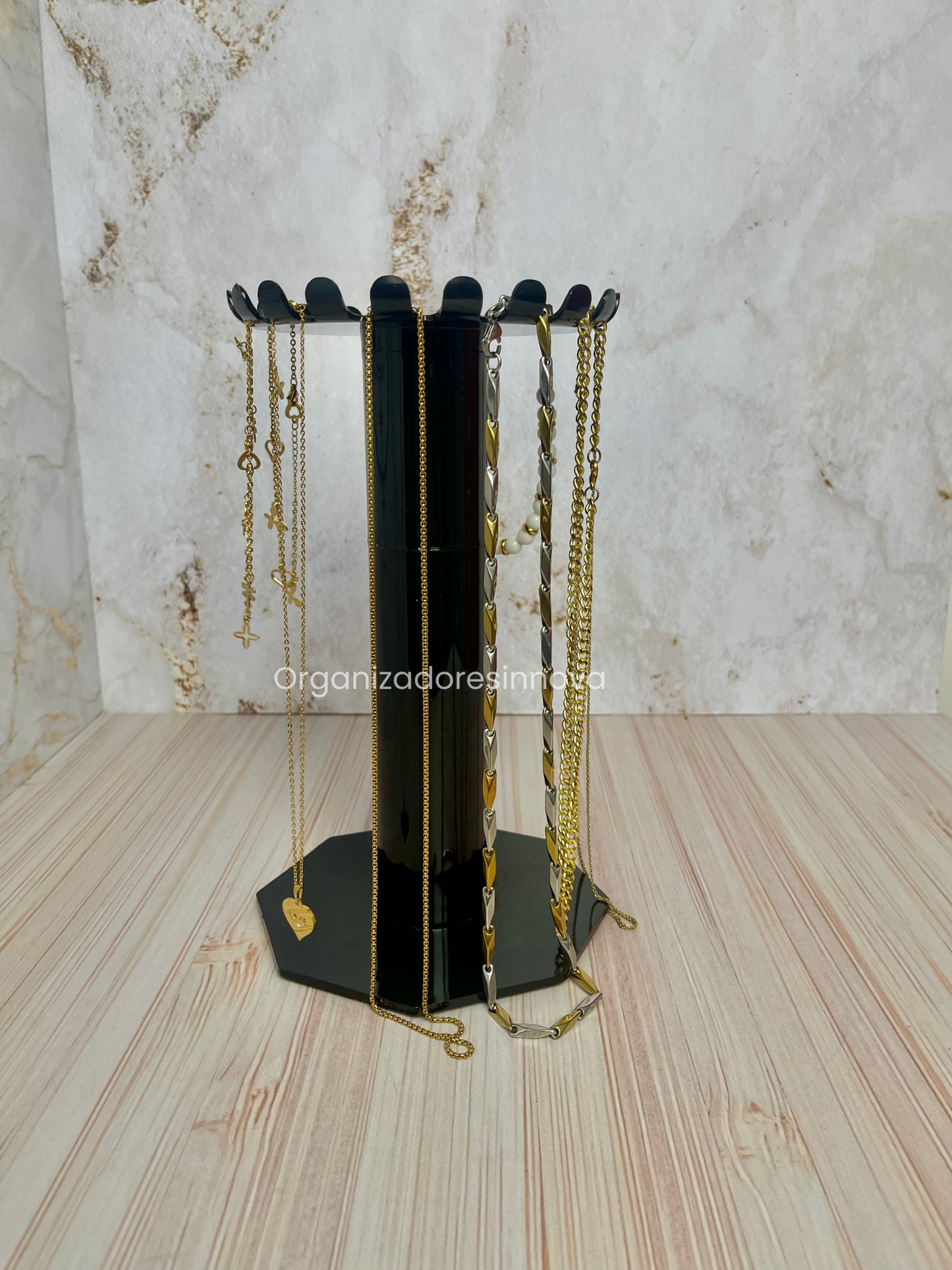 Exhibidor Soporte Torre para Collares y Cadenas Expositor