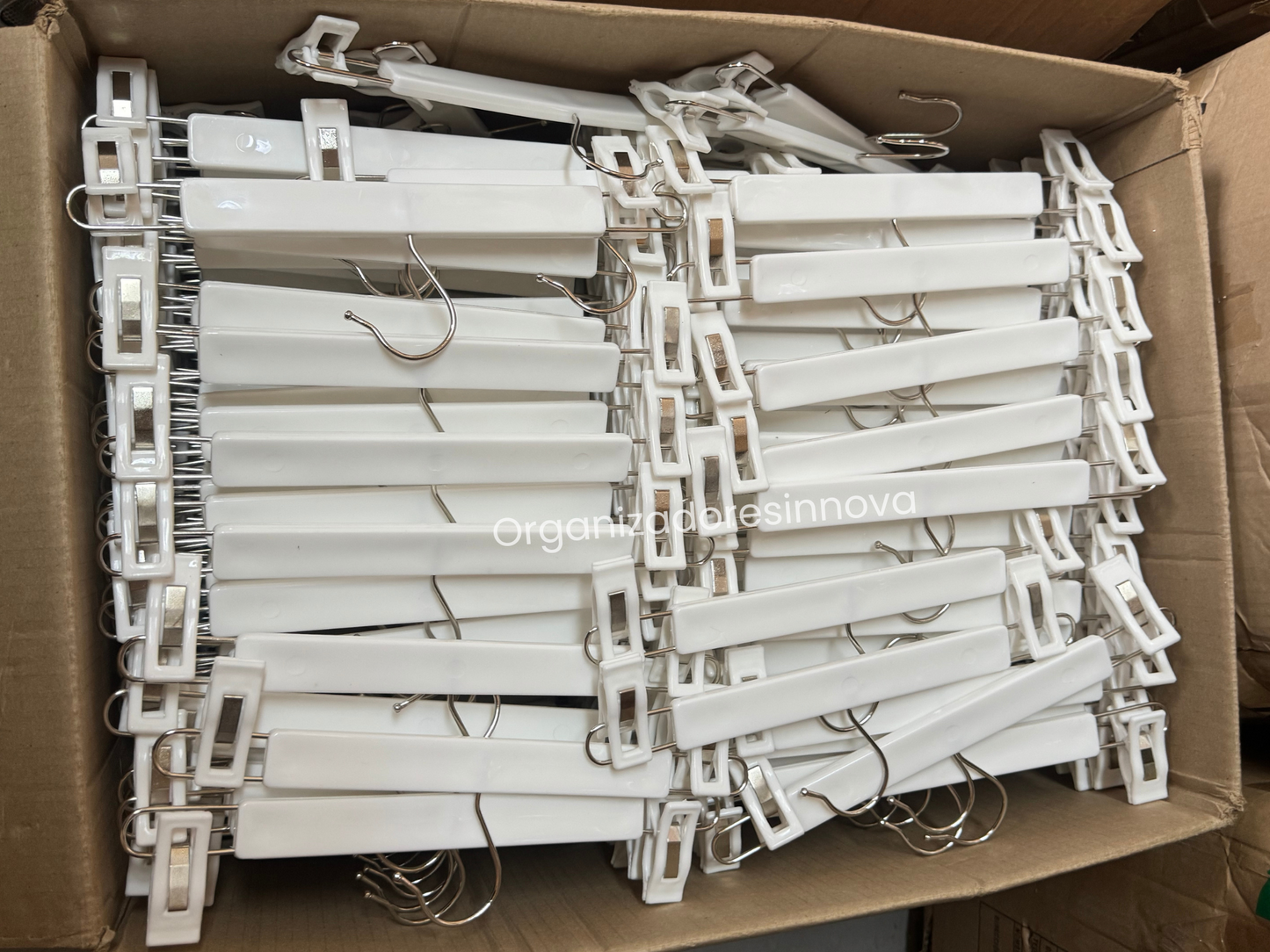 Gancho Percha Pinza de lujo tipo madera X48 unidades