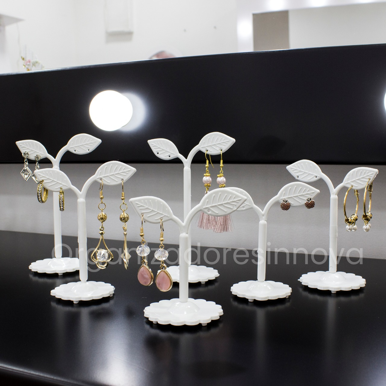 Exhibidor de aretes Hojitas individual Soporte Base Expositor