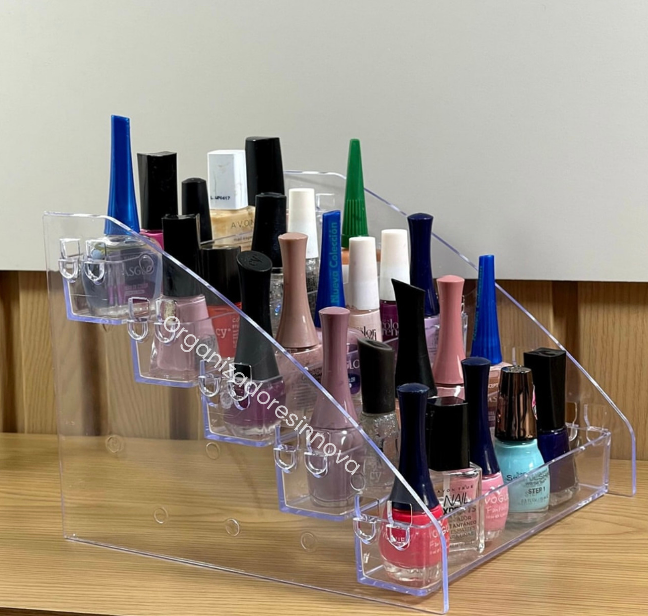 Exhibidor de esmaltes soporte y organizador de maquillaje