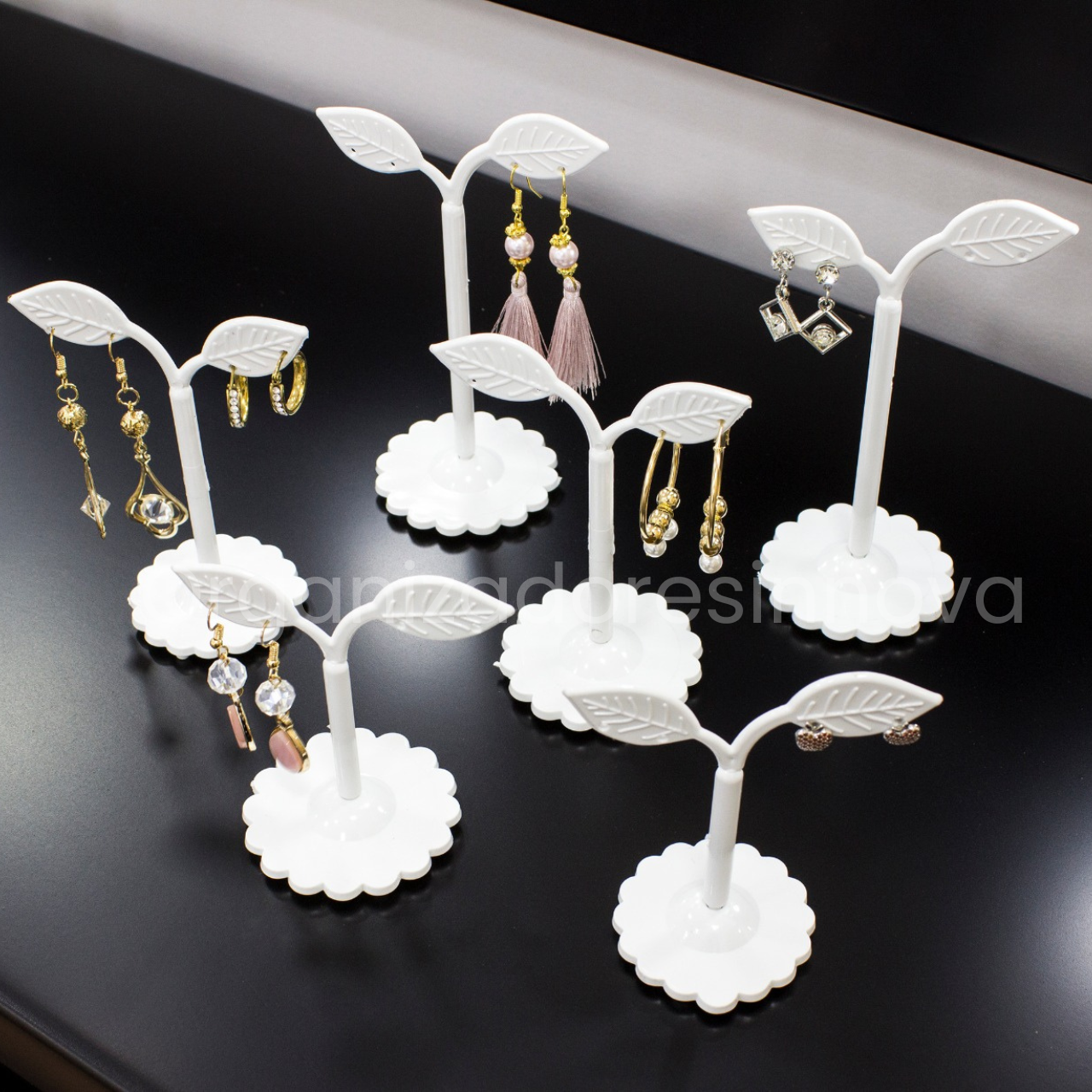 Exhibidor de aretes Hojitas individual Soporte Base Expositor