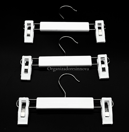 Gancho Para Bebe Percha Pinza de lujo tipo madera X48 unidades