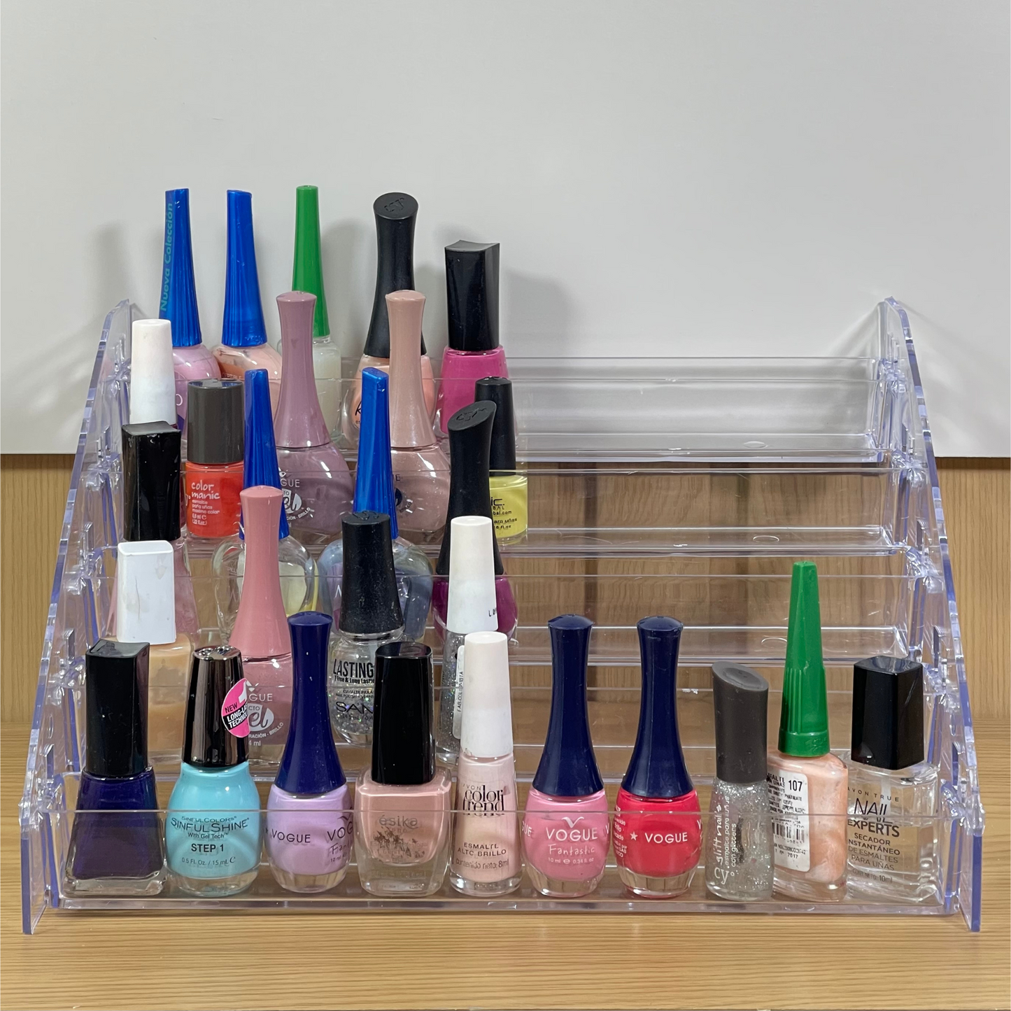 Exhibidor de esmaltes soporte y organizador de maquillaje